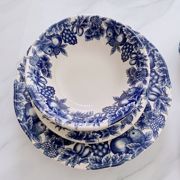 Vintage Libbey Eden Fruits And Berries Dinnerware Set of 20, Made In Malaysia - Picture 2 of 8